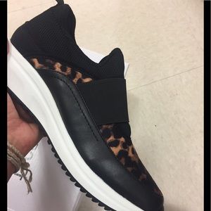 anne klein leopard sneakers